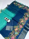 MG 571 Linen Digital Printed Fancy Surat Saree Wholesale Market